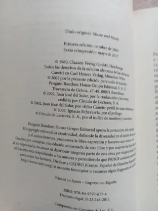 Masa y poder (Obra completa Canetti 1) (Contemp...