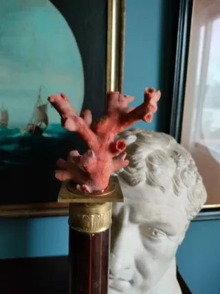 Pareja columnas peanas imperio marinos decorativas