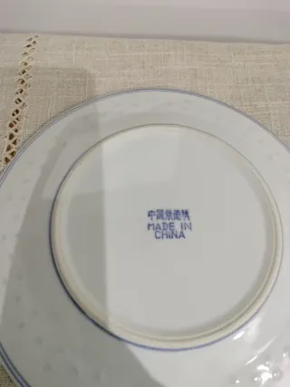 Set Vajilla Porcelana China Dragón Azul