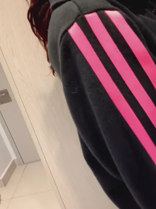 Chaqueta Adidas Negra y Rosa
