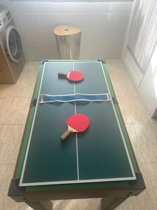 Mesa Multijuego Futbolín, Billar, Ping Pong,7 en 1