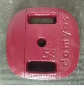 Discos de pesa con abrazaderas son de 5 kg unidad