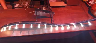 Conjunto de lámparas de metal y cristal