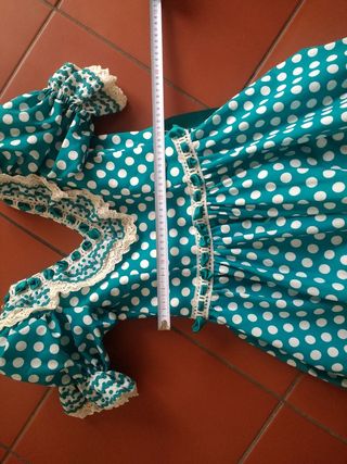 Vestido Flamenca Polka Azul