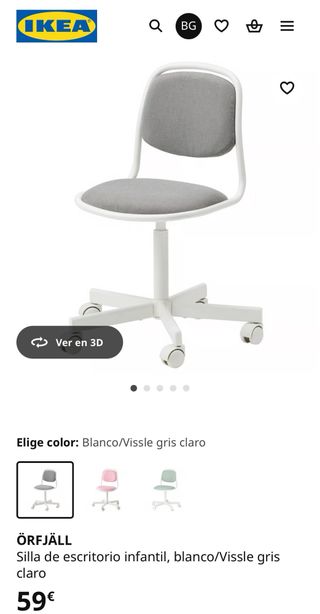 Silla giratoria con ruedas hasta 110 kg