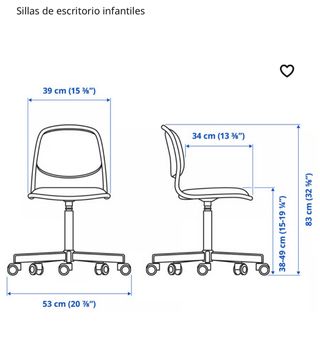 Silla giratoria con ruedas hasta 110 kg