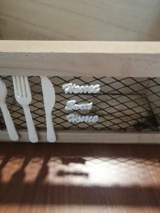 Set cucina legno, vetro e metallo