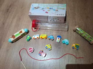 Set 3 Juguetes Motricidad Fina Madera