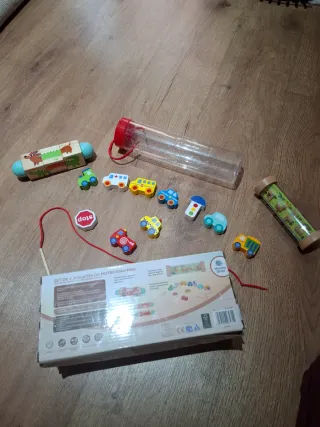 Set 3 Juguetes Motricidad Fina Madera