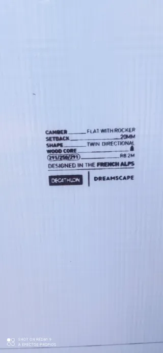 Tabla Snowboard Dreamscape 152 cm