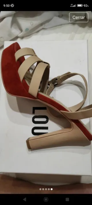 Sandalias Bibi Lou Beige y Rojo