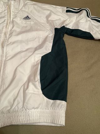 Chaqueta Adidas Retro Blanca y Verde