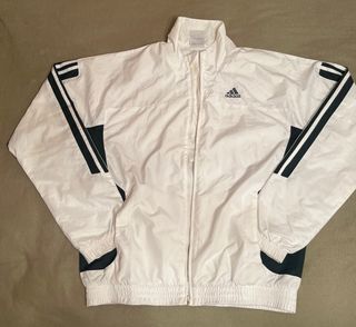 Chaqueta Adidas Retro Blanca y Verde