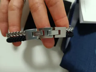 Bracciale Uomo Fossil Nero/Argento