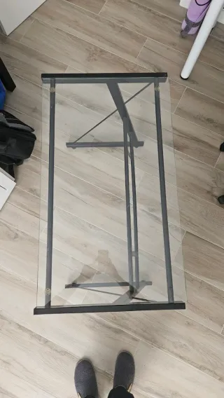 Escritorio cristal y metal