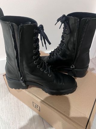 Botas militares negras Massimo Dutti