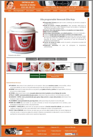 Olla programable Newcook roja