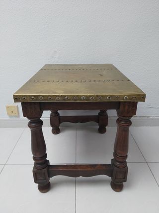 Mesa de salón vintage madera y metal