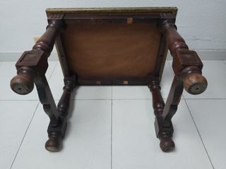 Mesa de salón vintage madera y metal