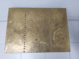 Mesa de salón vintage madera y metal