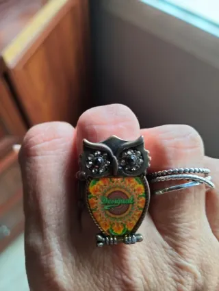 Anillo Desigual Búho Ajustable