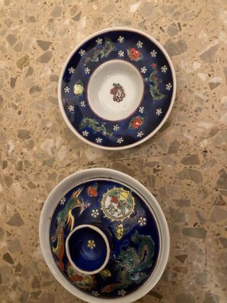 Tetera china, tenedor de té con sello de Qianlong,