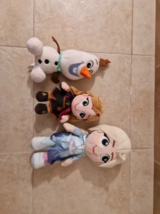 3 Peluche Frozen Olaf Anna Elsa