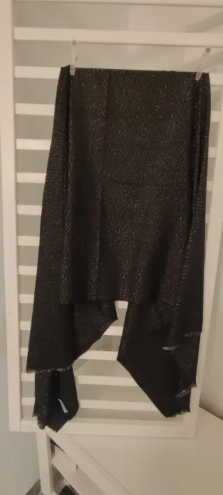 Pañuelo Fular Cashmere Negro y Plateado