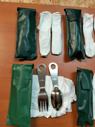 Lote cubiertos campaña militar nuevo