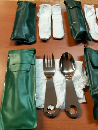 Lote cubiertos campaña militar nuevo