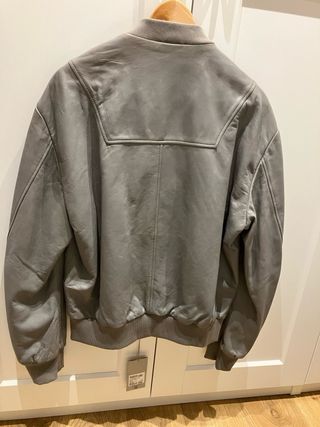 Giacca in pelle Trussardi grigia