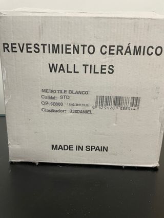 Azulejo Metro Blanco Brillo Cerámico