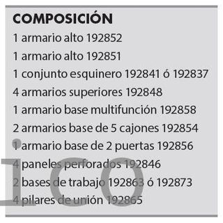 Conjunto Taller 8 Módulos S/Acero Inox Alyco 192838