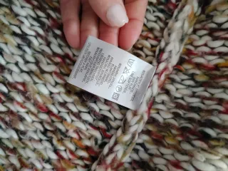 Chaqueta de lana multicolor con cremallera