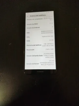 Móvil Huawei Negro/3 Gg de Ram