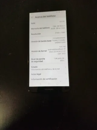 Móvil Huawei Negro/3 Gg de Ram