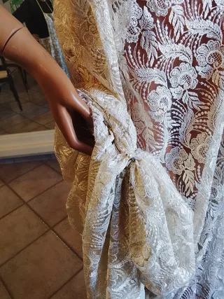 Merletto écru taglia unica