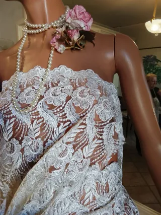 Merletto écru taglia unica