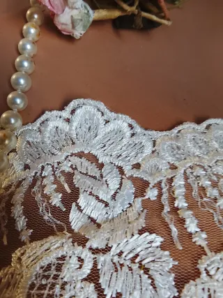 Merletto écru taglia unica