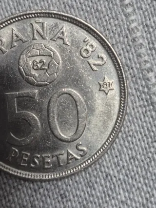 13 Monedas 50 Pesetas Mundial82 estrella 80,81, 82