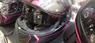 Casco Scorpion EXO-1400 Evo II Air Negro/Rosa