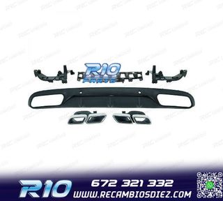 DIFUSOR MERCEDES C W205 LOOK AMG C63 14-18 + COLAS ESCAPE