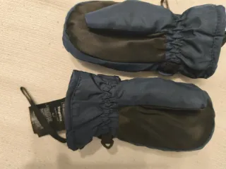 Manoplas Nieve Niño Oso Azul