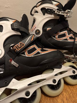 Patines Fila Talla 38 Negro Naranja