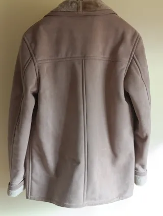 Chaqueta ante beige con forro