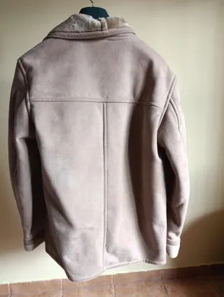 Chaqueta ante beige con forro