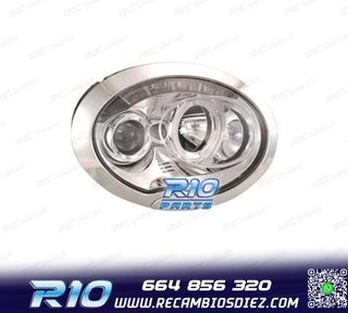 FAROS MINI COOPER R50 R52 R53 OJOS ANGEL LED FONDO CROMO