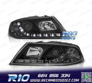 FAROS SKODA OCTAVIA 05-08 LUZ DIURNA LED FONDO NEGRO