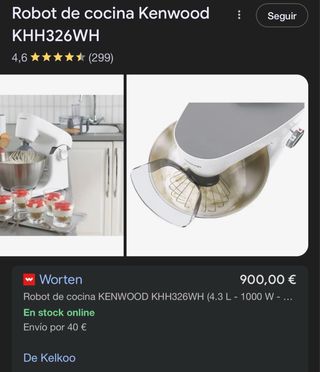 Robot de cocina Kenwood KHH326WH