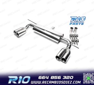 SILENCIOSO ESCAPE DOBLE SALIDA EN INOX VOLKSWAGEN VW GOLF V